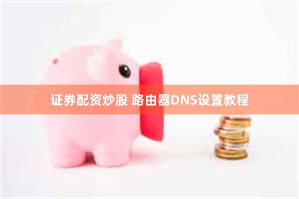 证券配资炒股 路由器DNS设置教程