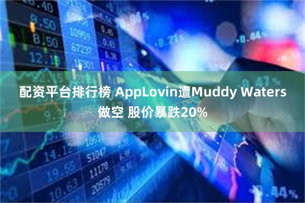 配资平台排行榜 AppLovin遭Muddy Waters做空 股价暴跌20%