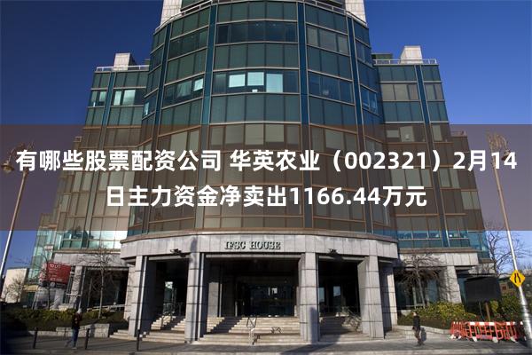 有哪些股票配资公司 华英农业（002321）2月14日主力资金净卖出1166.44万元