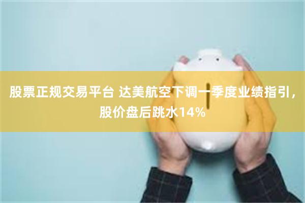 股票正规交易平台 达美航空下调一季度业绩指引，股价盘后跳水14%